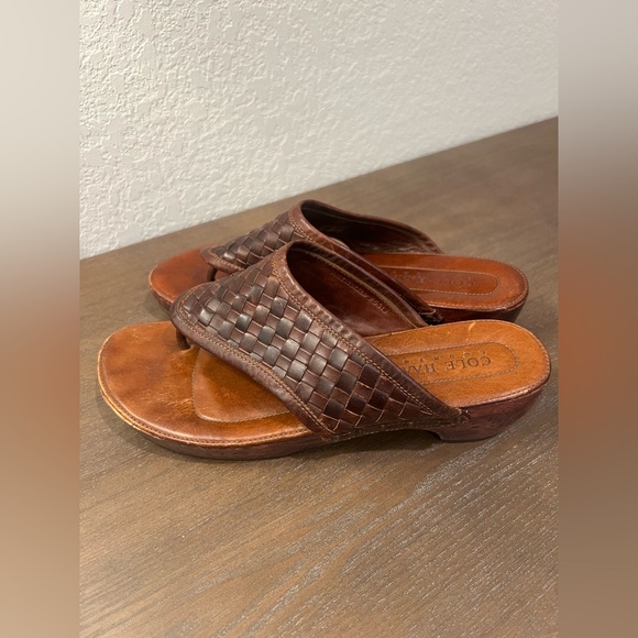 Cole Haan Country Brown Woven Slide Sandals women’s size 8.5 - Picture 1 of 11